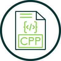 Cpp Line Circle Icon Design vector