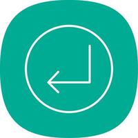 Turn Line Curve Icon Design vector