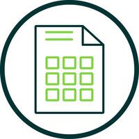 Grid Line Circle Icon Design vector