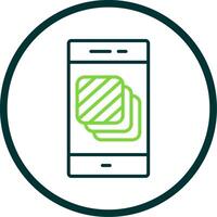 Layers Line Circle Icon Design vector