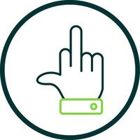 Middle Finger Line Circle Icon Design vector