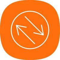 Swap Line Curve Icon Design vector