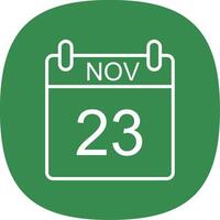 November Line Curve Icon Design vector