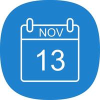 November Line Curve Icon Design vector