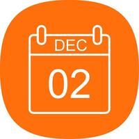 December Line Curve Icon Design vector
