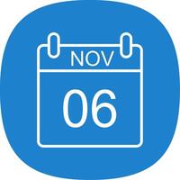 November Line Curve Icon Design vector