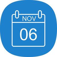 November Line Curve Icon Design vector