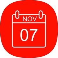 November Line Curve Icon Design vector