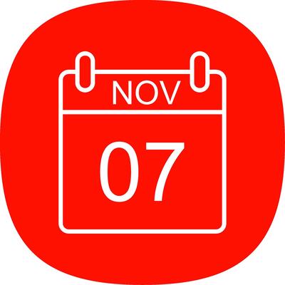 November Line Curve Icon Design