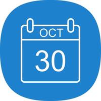 October Line Curve Icon Design vector