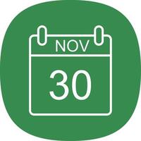 November Line Curve Icon Design vector