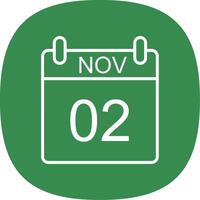 November Line Curve Icon Design vector