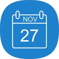 November Line Curve Icon Design vector