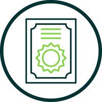 Certificate Line Circle Icon Design vector