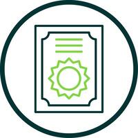 certificado línea circulo icono diseño vector