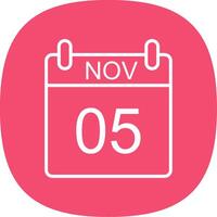 November Line Curve Icon Design vector