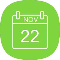 November Line Curve Icon Design vector