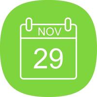 November Line Curve Icon Design vector