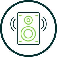 Speaker Line Circle Icon Design vector