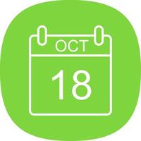 October Line Curve Icon Design vector