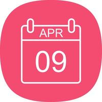 April Line Curve Icon Design vector