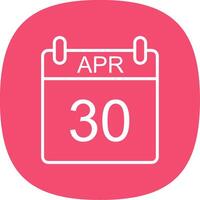 April Line Curve Icon Design vector