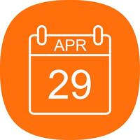 April Line Curve Icon Design vector