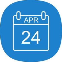 April Line Curve Icon Design vector