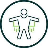 Base Jump Line Circle Icon Design vector