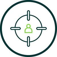 Headshot Line Circle Icon Design vector