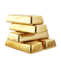 gold bar on isolated background png