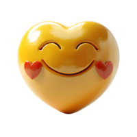 3d happy emoji on isolated background png