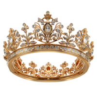 Golden crown on isolated background png