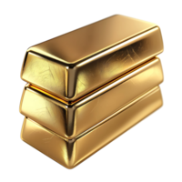 gold bar on isolated background png