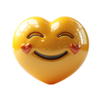 3d happy emoji on isolated background png