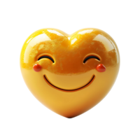 3d contento emoji en aislado antecedentes png