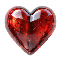 3d red heart on isolated background png