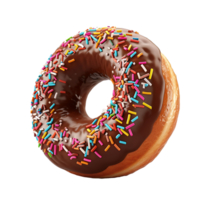 chocolate donut on isolated background png