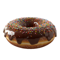 Chocolat Donut sur isolé Contexte png