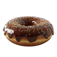 chocolate donut on isolated background png