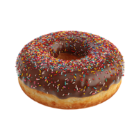 chocolate donut on isolated background png