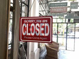 sorry we're closed please come again photo