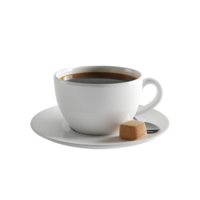 white cup of coffee on isolated background png