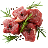 Raw meat on transparent Background png