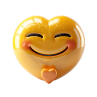 3d contento emoji en aislado antecedentes png