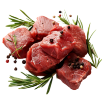 Raw meat on transparent Background png