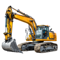 Track excavator on transparent Background png