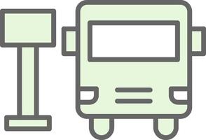 Bus Station Fillay Icon Design vector