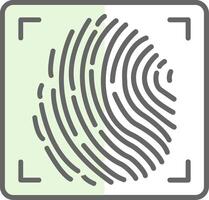 Fingerprint Fillay Icon Design vector