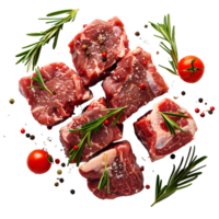 Raw meat on transparent Background png